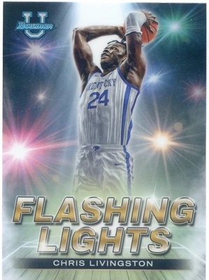 2022-23 Bowman Best University U CHRIS LIVINGSTON #FL-4 FLASHING LIGHTS SILVER - Image 1 of 2