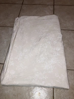 Ralph Lauren~White Tan Paisley Cotton TWIN Flat Sheet - Image 1 of 4