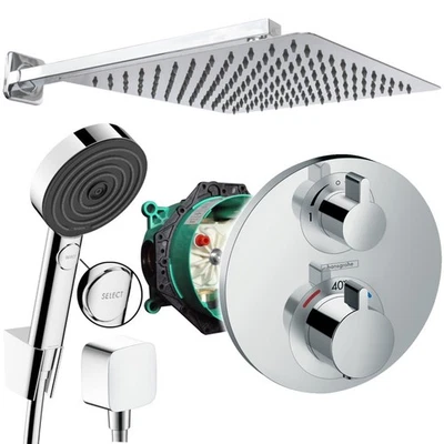 HANSGROHE UND JOWI Hansgrohe Ecostat S Unterputz Duscharmatur Regendusche Kopfbrause 30cm Set
