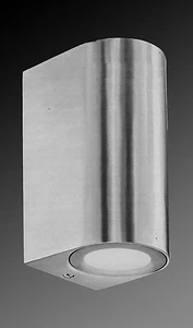 Brushed Aluminium Up/Down Exterior Wall Light - Outdoor - Picture 1 of 3
