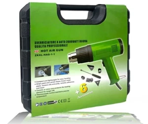 SVERNICIATORE PISTOLA TERMICA 2000W ARIA CALDA 300-500 GRADI 6 ACCESSORI OXF - Foto 1 di 4