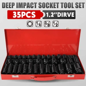 3/8" Deep Impact Socket Set Cases Select Metric & SAE Sockets Air Tool 8-32mm - Picture 1 of 12