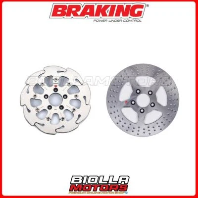 KIT DISCHI FRENO BRAKING HARLEY DAVIDSON FXSTS/I SPRINGER SOFTAIL 1450 2002 -  A Foto 1 de 4