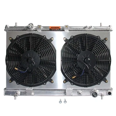 Radiator + Fan Shroud For Dodge Plymouth Chrysler Neon 2000-2004 2363 AT 2 Rows - Image 1 of 4