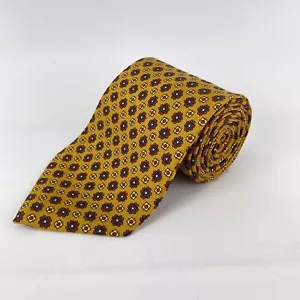 Bert Pulitzer 100% Silk Gold Red Blue Floral Tie Made in USA - Picture 1 of 6