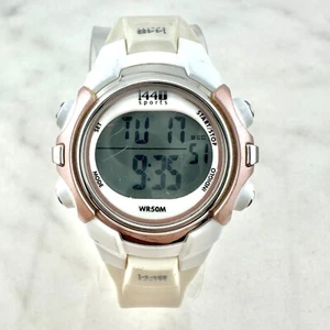 Ladies Timex 1440 Sports Indiglo T5G881 Digital Quartz White Watch - New Battery - Picture 1 of 12