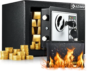 Safe Box, Small Safe for College Dorm Room with Fireproof Waterproof Money Bag f - Picture 1 of 12