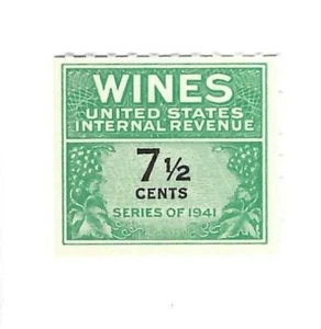 "SELLO US SCOTT RE120 ""Vinos números 7 1/2"" 7 1/2 centavos sin montar o nunca montado 1941 cv $20 - Imagen 1 de 1