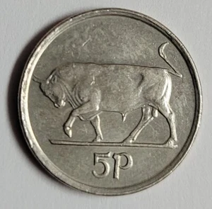 1996 Ireland 5 Pence Coin - Picture 1 of 2