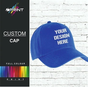 Personalised Custom Printed Baseball Cap Adult Unisex Custom Printed - Picture 1 of 17