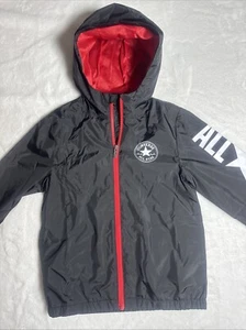 Converse Jacket Windbreaker Youth S 8-10 Full Zip Mesh Lining Logo Chest - Picture 1 of 9