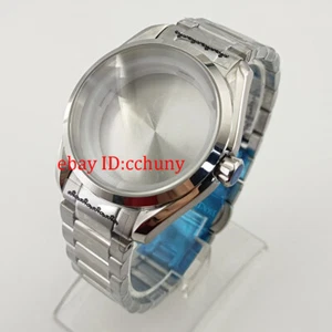 Estuche de reloj de zafiro de 40 mm con pulsera de vidrio sólido trasero ajuste movimiento NH35 NH36 - Imagen 1 de 10