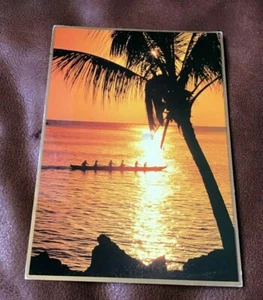 🌞BEAUTIFUL SUNSET MAUI HAWAII POSTCARD POSTED 1997 - Bild 1 von 2