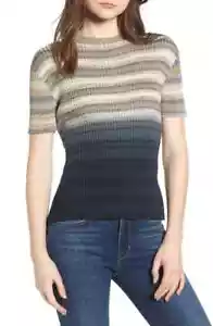 Levi's Women's Made and Crafted Ombre Mist Ribbed Knit Sweater Indigo Dye Sz M - Picture 1 of 6