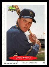 1991 Classic Best Dave Wrona #213 Beloit Brewers