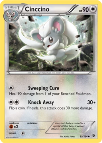 1x Cinccino 89/124  XY Fates Collide Pokemon TCG Card NM - Image 1 of 1