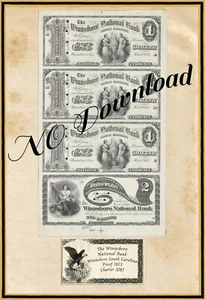 COPY 1873 Proof $1-$2 Winnsboro National Bank of Winnsboro South Carolina #2087 - Picture 1 of 1