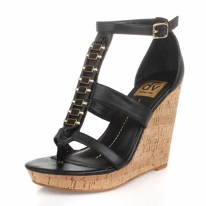 Dolce Vita Thadie Women T-Strap Jewled Platform Wedges Sandal Shoes - Picture 1 of 2