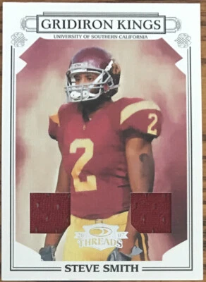 2007 Donruss Threads College Gridiron Kings Materials Steve Smith #CGK-10 USC - Image 1 of 2