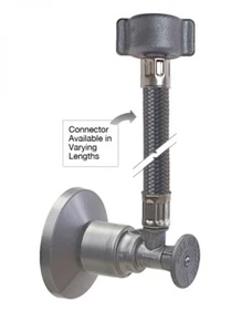 Accor F PO5LS20-5 (XP) 20 Zoll WC/Spüle Versorgungsset - Gebürstetes Chrom - Bild 1 von 1