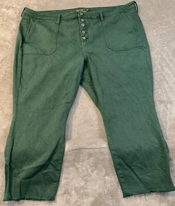 Torrid Green Button Fly Stretch Curvy Cropped Jeggings Skinny Leg Jeans Size 22S - Picture 1 of 5