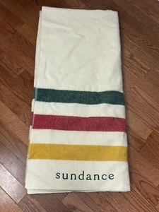 CATALOGO SUNDANCE PER COPERTA WOOLRICH POINT LANA A RIGHE TG 77x86 *RARO* - Foto 1 di 9