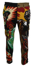 Dolce & Gabbana Graphic Comics Cotton Stretch Jeans Denim Pants IT52 US42 XL