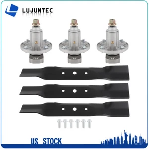 Mower Blade Deck Spindle Rebuild Belt Kits For John Deere L120 GY20050 GY20785 - Picture 1 of 10