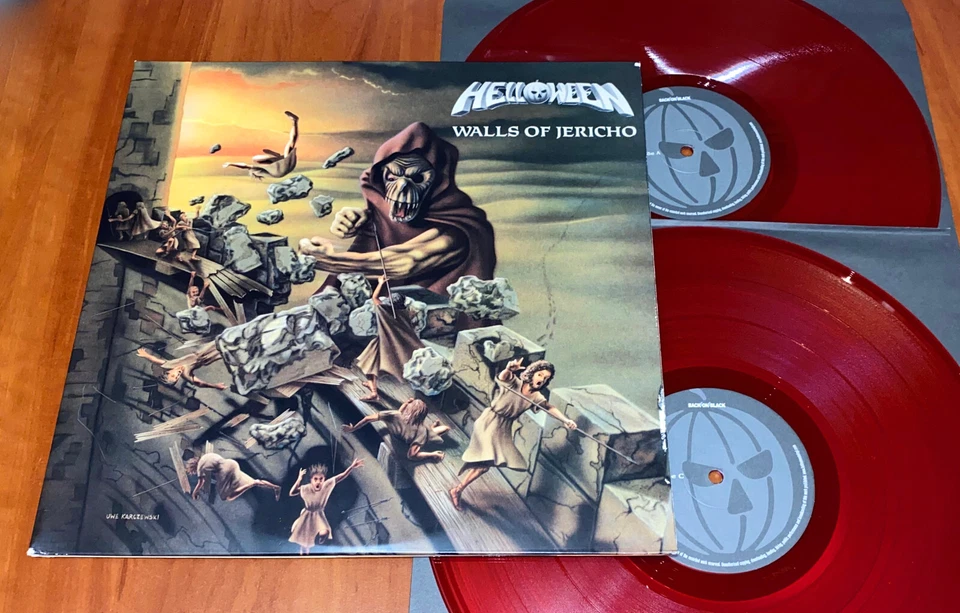 HELLOWEEN WALLS OF JERICHO 2x LP *RARE* RED CLEAR VINYL BOB PRESS UK LIMITED New - Image 1 of 4