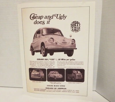 Reproduction of the "Cheap & Ugly" 1969 Print Advertisement Ad 2012 - Image 1 of 2