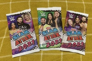 100 Packs Of WWE Slam Attack 2021 Trading Cards - Picture 1 of 2