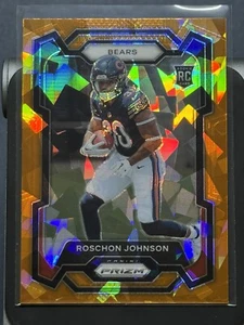 Prizm Roschon Johnson (RC) 2023 naranja hielo agrietado hobby exclusivo SP #314 Bears - Imagen 1 de 2