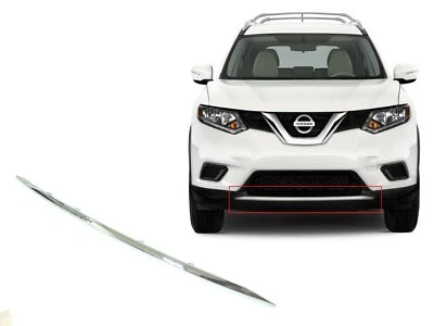 Parachoques delantero cromado moldura inferior para Nissan Rogue 2014-2016 Foto 1 de 4