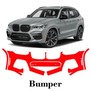Front bumper PreCut PPF Paint Protection Film For BMW X3 M-Sport 2018-2021 - Picture 1 of 6