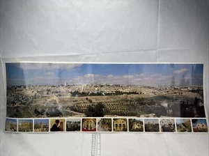 The Old City Of Jerusalem Panoramic 39x13 Photo 2 Sided vintage - Picture 1 of 10