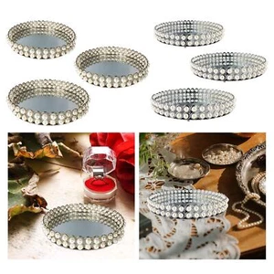 Mirrored Decorative Tray Table Centerpiece Tray Cosmetic Makeup Tray for - Picture 1 of 4