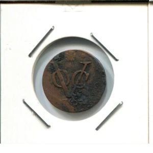 1735 HOLLAND VOC DUIT NETHERLANDS INDIES NEW YORK COLONIAL PENNY #VOC2310.7U - Picture 1 of 3