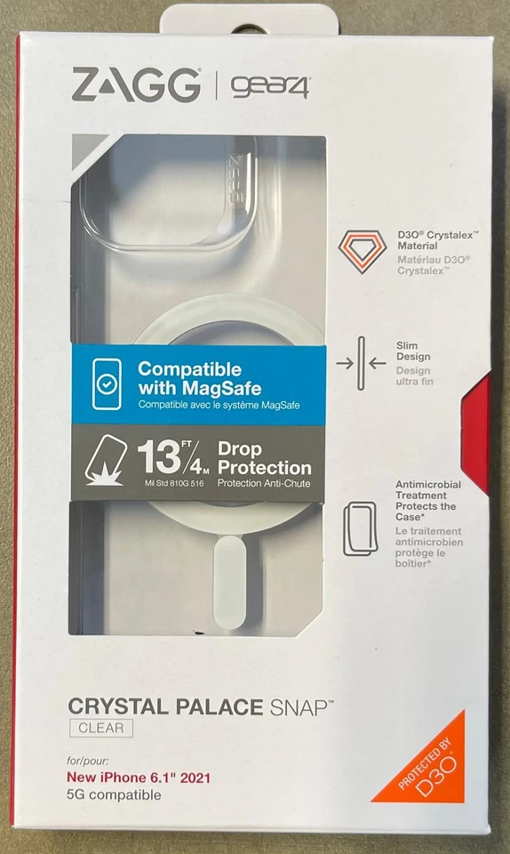 iPhone 13 Case CLEAR ZAGG Crystal Palace Snap MagSafe Compatible New 6.1" 2021 - Image 1 of 1