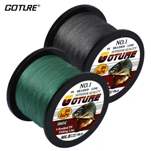 Goture 500M Braided Fishing Line 4 Strands Multifilament Saltwater Line - Picture 1 of 14