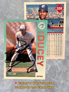 1992 Fleer • Rob Ducey #328 Autograph • Toronto Blue Jays OF EX/NM - Bild 1 von 3