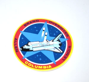 NASA Columbia Space Shuttle "Brand, Allen, Overmyer & Lenoir" VINTAGE Sticker - Bild 1 von 3