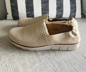 The Flexx Slip-On Leather Sneakers Nude Woven  Size 8 / 39 - Picture 1 of 6