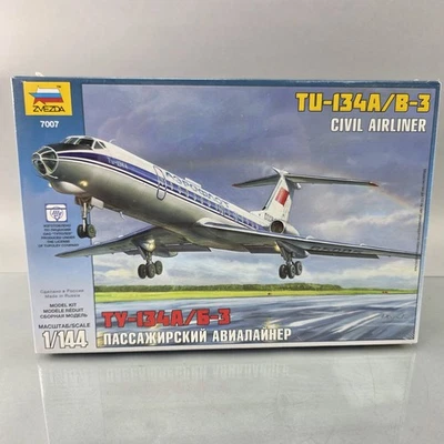 Kit Modelo Avión Ruso Zvezda 7007 1/144 Tupolev Tu-134 A/B-3 SELLADO Foto 1 de 4