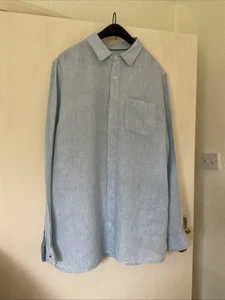 Fat Face XL Tall Blue Linen Shirt Vgc - Picture 1 of 4