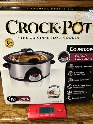 CROCK-POT 6 QUART OVAL REMOVABLE STONEWARE HEATSAVER 7+ PEOPLE Brand new - Image 1 of 3