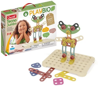 Quercetti XQU-86165 Play Bio Jumbo Techno Construction, Multicoloured - Image 1 of 4