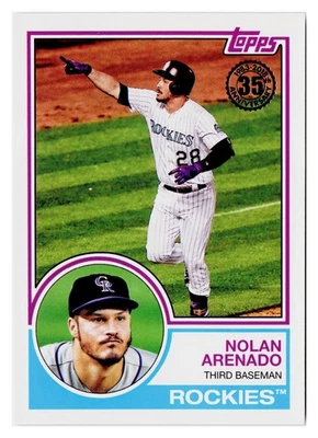 Nolan Arenado 2018 Topps 1983 Topps Baseball #83-58 Colorado Rockies NM/MT - Image 1 of 2