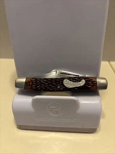 Imperial Frontier 4431  Three Blade Brown Bone Pocket Knife With Box - Picture 1 of 13