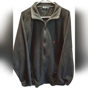 Polo Ralph Lauren Jacke Herren Large grau Fleece durchgehender Reißverschluss adrett Outdoor sportlich  - Bild 1 von 11
