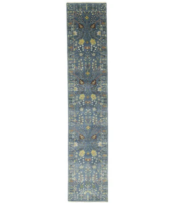 2'5X12'2 ft Handmade Osh Chobi Runner Rug Floral Tree of Life Oriental Carpet - Image 1 of 4
